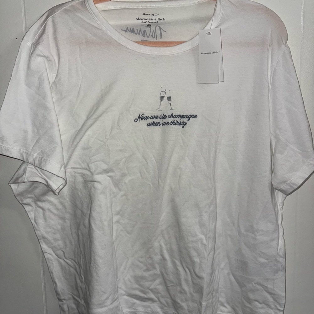 Abercrombie & Fitch White Short Sleeve Notorious BIG shirt